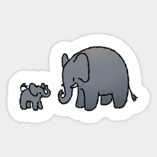 Joyous June Elephants Sticker